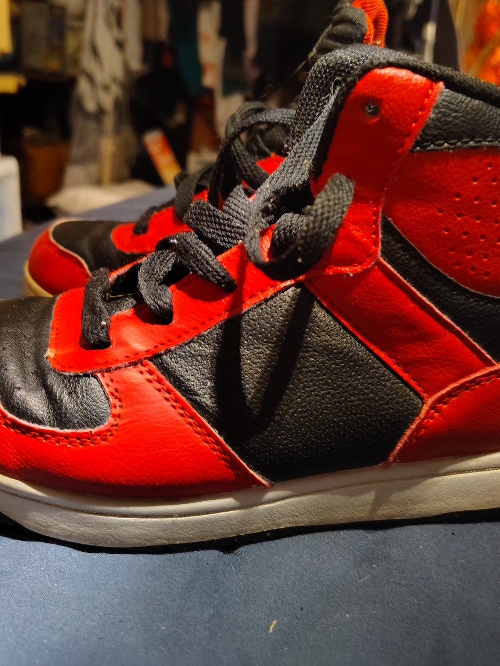 FUBU Kids High-Top Sneakers in Red and Black
